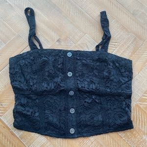 Abercrombie Black Crop Top